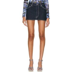 Classic Black Denim Mini Skirt